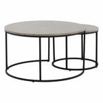 Casa si Gradina - Mobilier - Mese si birouri - Masute de cafea - Set de doua mese de cafea, beton / negru, IKLIN - Infinity.ro