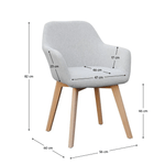 Casa si Gradina - Mobilier - Scaune si fotolii - Fotolii - Fotoliu de design, gri deschis/fag, CLORIN NEW - Infinity.ro