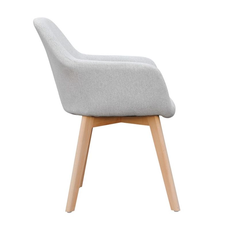 Casa si Gradina - Mobilier - Scaune si fotolii - Fotolii - Fotoliu de design, gri deschis/fag, CLORIN NEW - Infinity.ro