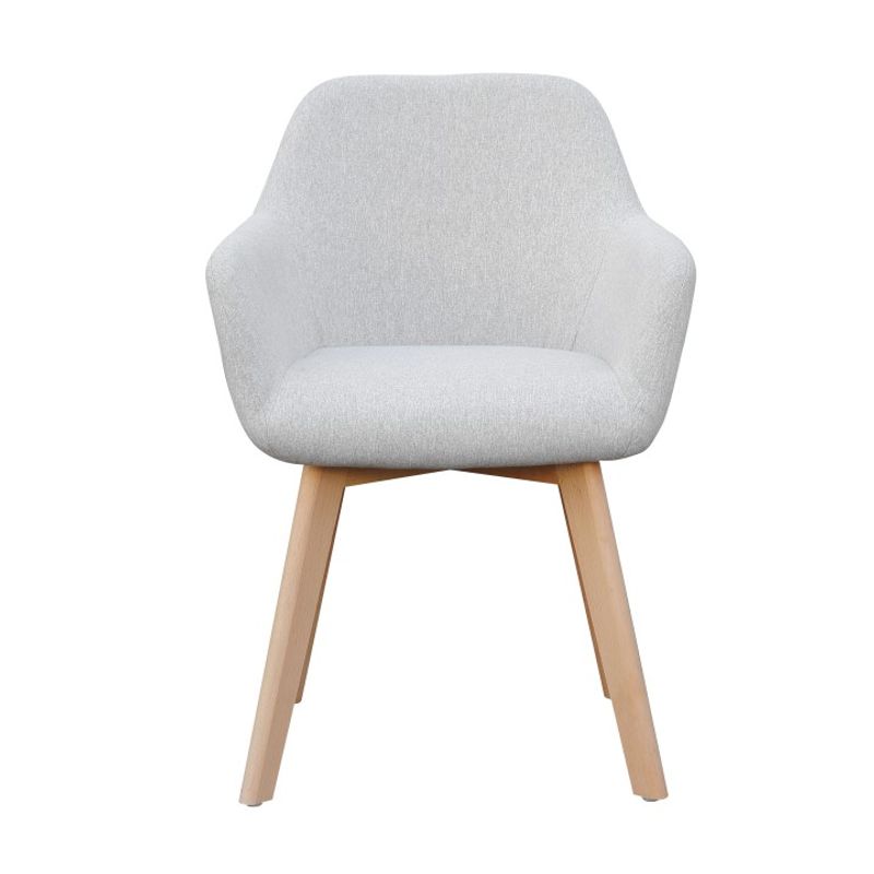 Casa si Gradina - Mobilier - Scaune si fotolii - Fotolii - Fotoliu de design, gri deschis/fag, CLORIN NEW - Infinity.ro