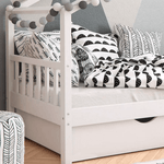 Casa si Gradina - Mobilier - Paturi si accesorii - Paturi - Pat cu 2 recipiente, alb, ELISIA - Infinity.ro