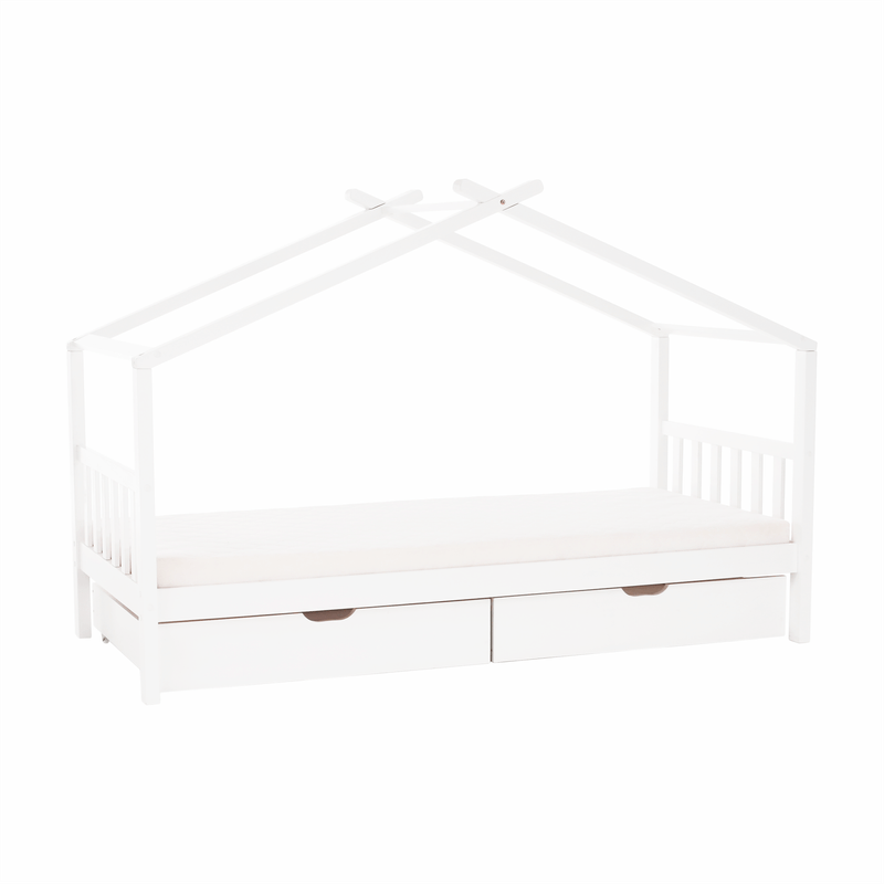 Casa si Gradina - Mobilier - Paturi si accesorii - Paturi - Pat cu 2 recipiente, alb, ELISIA - Infinity.ro