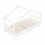 Casa si Gradina - Mobilier - Paturi si accesorii - Paturi - Pat cu 2 recipiente, alb, ELISIA - Infinity.ro