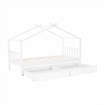 Casa si Gradina - Mobilier - Paturi si accesorii - Paturi - Pat cu 2 recipiente, alb, ELISIA - Infinity.ro