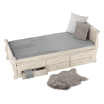 Casa si Gradina - Mobilier - Paturi si accesorii - Paturi - Pat cu pat suplimentar, alb antic, 90x200, ANTIKO - Infinity.ro