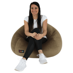 Casa si Gradina - Mobilier - Scaune si fotolii - Fotolii - Fotoliu tip sac, material textil gri-maro TAUPE, TRIKALO - Infinity.ro