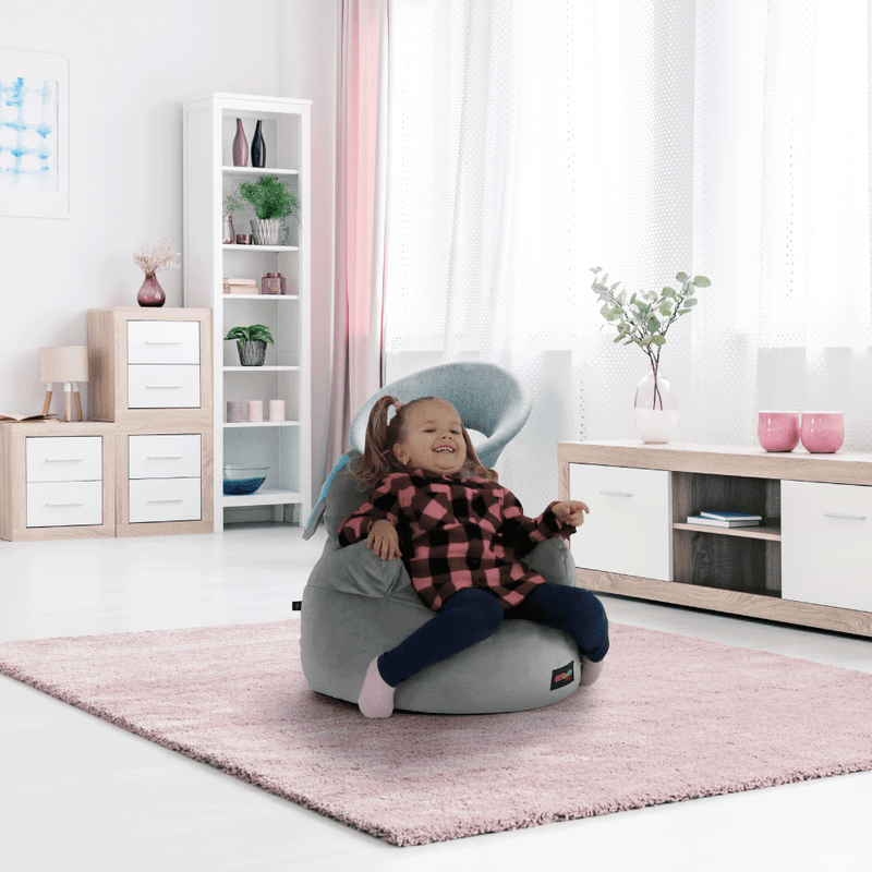 Casa si Gradina - Mobilier - Scaune si fotolii - Fotolii - Fotoliu tip sac, material textil gri, BABY TIPUL 2 - Infinity.ro