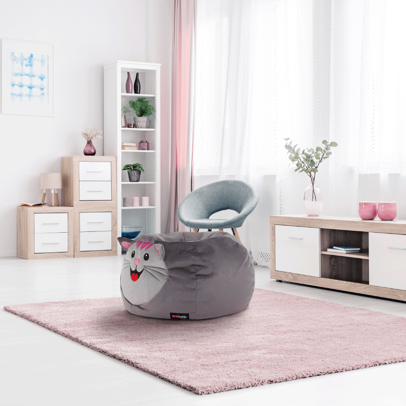 Casa si Gradina - Mobilier - Scaune si fotolii - Fotolii - Fotoliu tip sac, material textil gri, BABY TIPUL 1 - Infinity.ro
