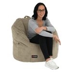 Casa si Gradina - Mobilier - Scaune si fotolii - Fotolii - Fotoliu tip sac, material textil maro deschis, ALMERO - Infinity.ro