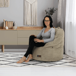 Casa si Gradina - Mobilier - Scaune si fotolii - Fotolii - Fotoliu tip sac, material textil maro deschis, ALMERO - Infinity.ro