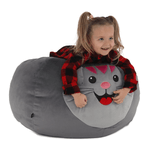 Casa si Gradina - Mobilier - Scaune si fotolii - Fotolii - Fotoliu tip sac, material textil gri, BABY TIPUL 1 - Infinity.ro