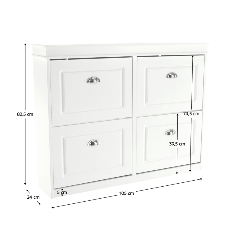 Casa si Gradina - Mobilier - Dulapuri si sifoniere - Dulapuri pantofi - Pantofar, 2 compartimente, alb, SEBER TYP 5 - Infinity.ro