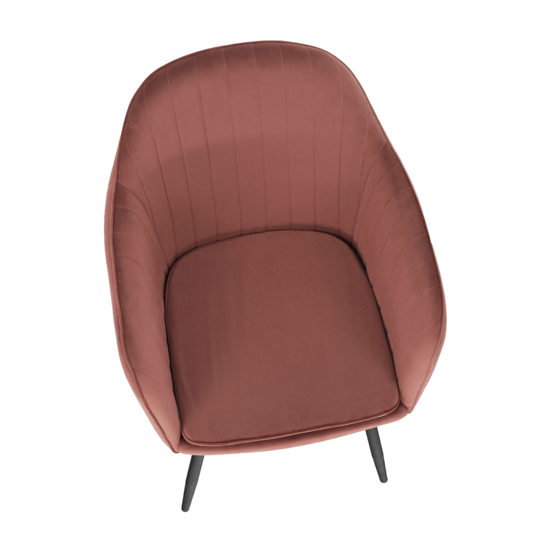 Casa si Gradina - Mobilier - Scaune si fotolii - Fotolii - Fotoliu de design, catifea Velvet roz maroniu, ZIRKON - Infinity.ro