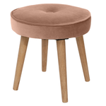 Casa si Gradina - Mobilier - Scaune si fotolii - Tabureti - Taburet, catifea Velvet roz/maro, SAIDA - Infinity.ro