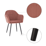 Casa si Gradina - Mobilier - Scaune si fotolii - Fotolii - Fotoliu de design, catifea Velvet roz maroniu, ZIRKON - Infinity.ro