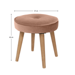 Casa si Gradina - Mobilier - Scaune si fotolii - Tabureti - Taburet, catifea Velvet roz/maro, SAIDA - Infinity.ro