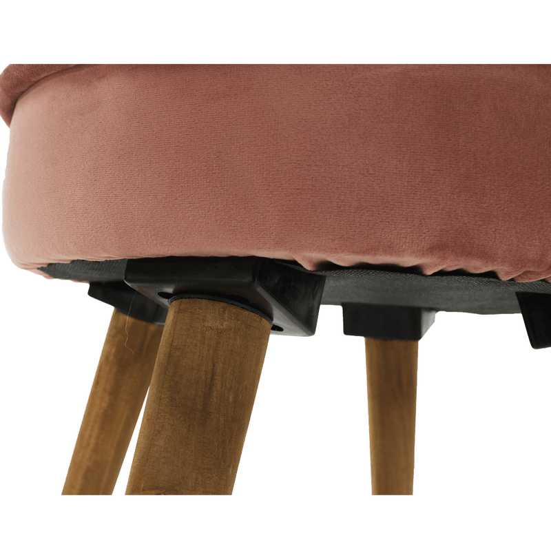 Casa si Gradina - Mobilier - Scaune si fotolii - Tabureti - Taburet, catifea Velvet roz/maro, SAIDA - Infinity.ro