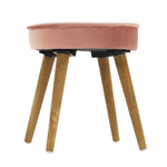 Casa si Gradina - Mobilier - Scaune si fotolii - Tabureti - Taburet, catifea Velvet roz/maro, SAIDA - Infinity.ro