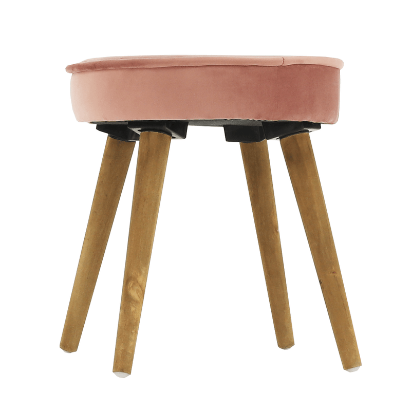 Casa si Gradina - Mobilier - Scaune si fotolii - Tabureti - Taburet, catifea Velvet roz/maro, SAIDA - Infinity.ro