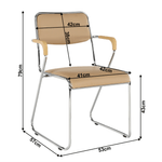 Casa si Gradina - Mobilier - Scaune si fotolii - Scaune - Scaun conferinta, piele ecologica maro, DERYA - Infinity.ro