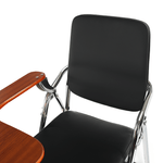 Casa si Gradina - Mobilier - Scaune si fotolii - Scaune - Scaun conferinta cu masuta, negru/natural, SONER - Infinity.ro