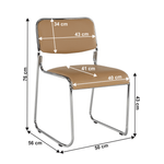 Casa si Gradina - Mobilier - Scaune si fotolii - Scaune - Scaun conferinta, piele ecologica maro, BULUT - Infinity.ro