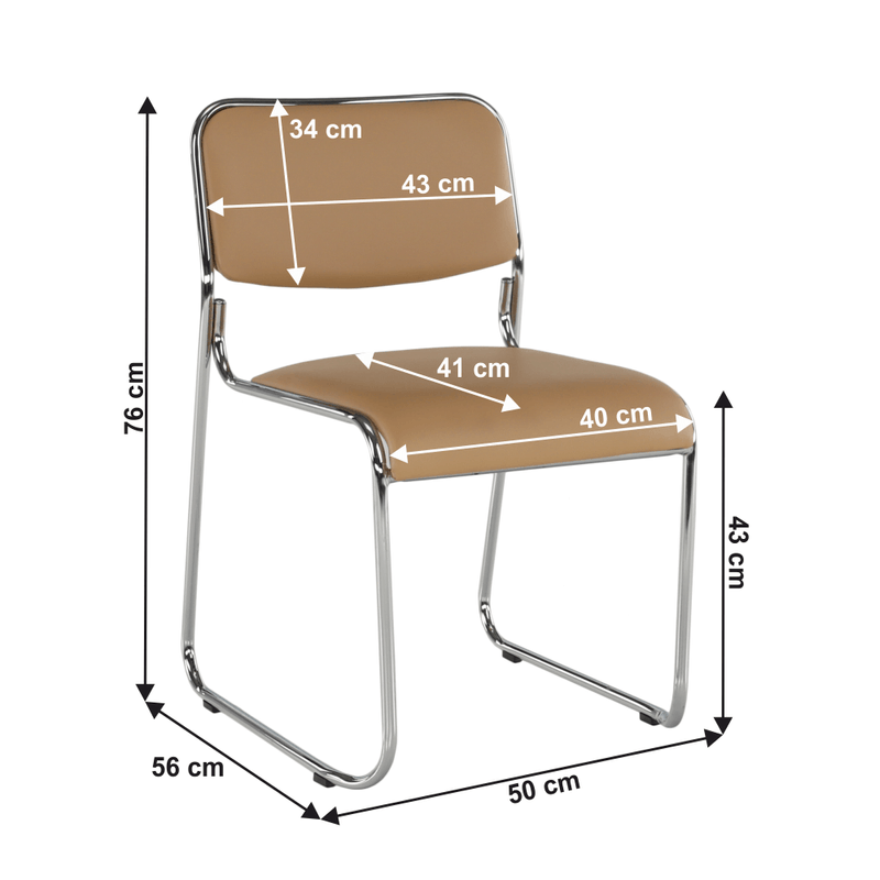 Casa si Gradina - Mobilier - Scaune si fotolii - Scaune - Scaun conferinta, piele ecologica maro, BULUT - Infinity.ro