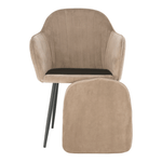 Casa si Gradina - Mobilier - Scaune si fotolii - Fotolii - Fotoliu de design, catifea Velvet gri maroniu Taupe, ZIRKON - Infinity.ro