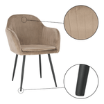 Casa si Gradina - Mobilier - Scaune si fotolii - Fotolii - Fotoliu de design, catifea Velvet gri maroniu Taupe, ZIRKON - Infinity.ro
