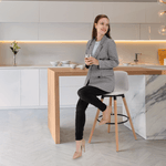 Casa si Gradina - Mobilier - Scaune si fotolii - Scaune - Scaun bar, alb/fag, EVANS - Infinity.ro