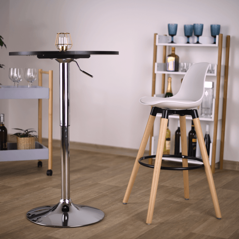 Casa si Gradina - Mobilier - Scaune si fotolii - Scaune - Scaun bar, alb/fag, EVANS - Infinity.ro