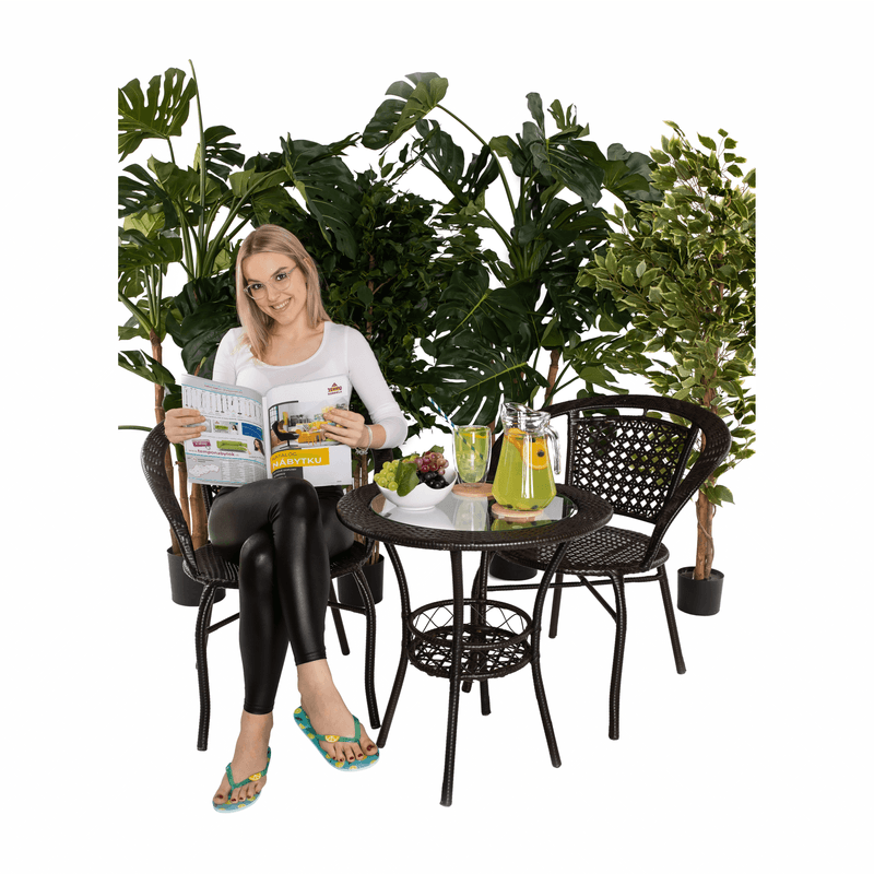 Casa si Gradina - Gradina si terasa - Mobilier exterior - Seturi mobila gradina - Set ratan de gradina 1+2, maro, LASAN - Infinity.ro