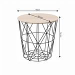 Casa si Gradina - Mobilier - Mese si birouri - Birouri - Masuta auxiliara, natural/negru, NANCER TYP 2 - Infinity.ro