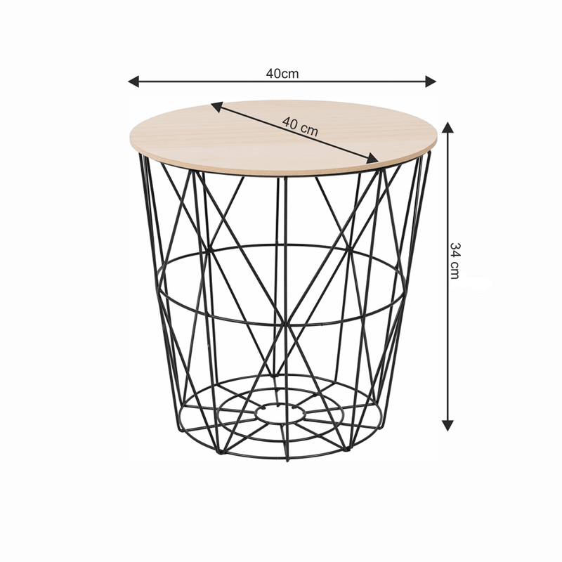 Casa si Gradina - Mobilier - Mese si birouri - Birouri - Masuta auxiliara, natural/negru, NANCER TYP 2 - Infinity.ro