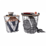 Casa si Gradina - Mobilier - Mese si birouri - Birouri - Masuta auxiliara, natural/negru, NANCER TYP 3 - Infinity.ro