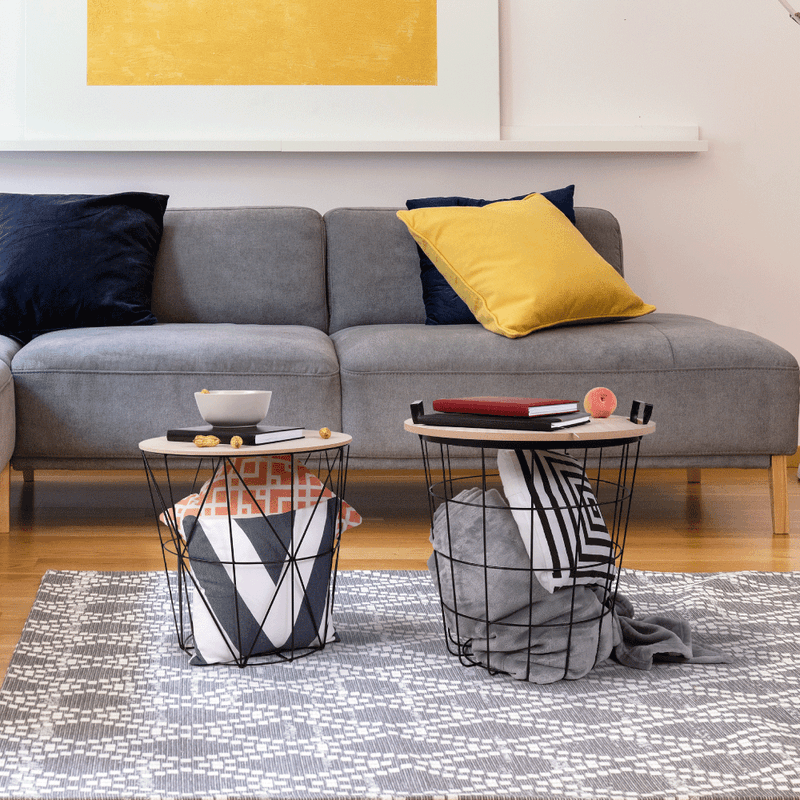 Casa si Gradina - Mobilier - Mese si birouri - Birouri - Masuta auxiliara, natural/negru, NANCER TYP 2 - Infinity.ro