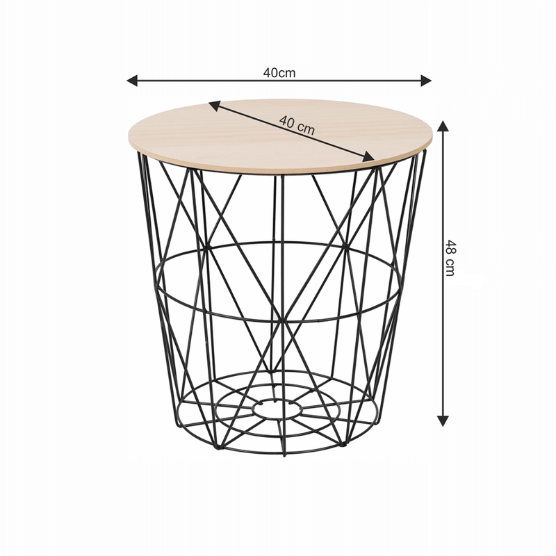 Casa si Gradina - Mobilier - Mese si birouri - Birouri - Masuta auxiliara, natural/negru, NANCER TYP 3 - Infinity.ro
