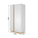 Casa si Gradina - Mobilier - Dulapuri si sifoniere - Dulapuri - Dulap, alb/stejar grandson/alb lucios, CITY - Infinity.ro