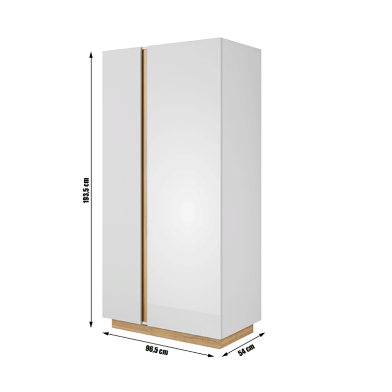 Casa si Gradina - Mobilier - Dulapuri si sifoniere - Dulapuri - Dulap, alb/stejar grandson/alb lucios, CITY - Infinity.ro