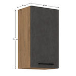 Casa si Gradina - Mobilier - Dulapuri si sifoniere - Dulapuri - Dulap superior, stejar lancelot/gri mat, VEGA 40 G-72 1F - Infinity.ro