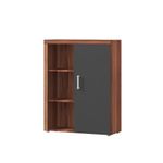 Casa si Gradina - Mobilier - Comode si corpuri - Comode - Scrin cu polite CHERIS 3, prun/grafit gri - Infinity.ro