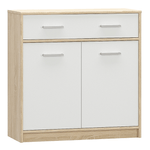 Casa si Gradina - Mobilier - Comode si corpuri - Comode - Comoda 2D1S, alb/stejar sonoma, TEYO - Infinity.ro