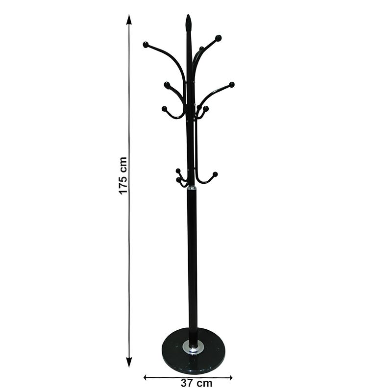 Casa si Gradina - Mobilier - Organizare si depozitare - Cuiere - Cuier, metal / marmura neagra, BELVIN - Infinity.ro