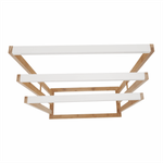 Casa si Gradina - Sanitare - Suporturi si accesorii baie - Suporturi baie - Stand pt. prosoape, bambus/alb, KOMO NEW - Infinity.ro