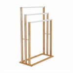 Casa si Gradina - Sanitare - Suporturi si accesorii baie - Suporturi baie - Stand pt. prosoape, bambus/alb, KOMO NEW - Infinity.ro