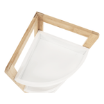 Casa si Gradina - Mobilier - Biblioteci si rafturi - Etajere - Etajera corner, alb/bambus natural, FONG - Infinity.ro