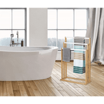 Casa si Gradina - Sanitare - Suporturi si accesorii baie - Suporturi baie - Stand pt. prosoape, bambus/alb, KOMO NEW - Infinity.ro