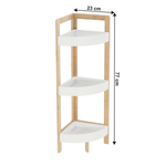 Casa si Gradina - Mobilier - Biblioteci si rafturi - Etajere - Etajera corner, alb/bambus natural, FONG - Infinity.ro