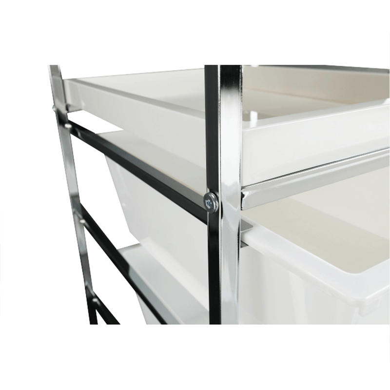 Casa si Gradina - Mobilier - Biblioteci si rafturi - Rafturi - Raft portabil, alb/crom, CORFU - Infinity.ro