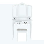 Casa si Gradina - Mobilier - Comode si corpuri - Masute de toaleta - Masuta de toaleta cu taburet, alb/argintiu, REGINA NEW - Infinity.ro